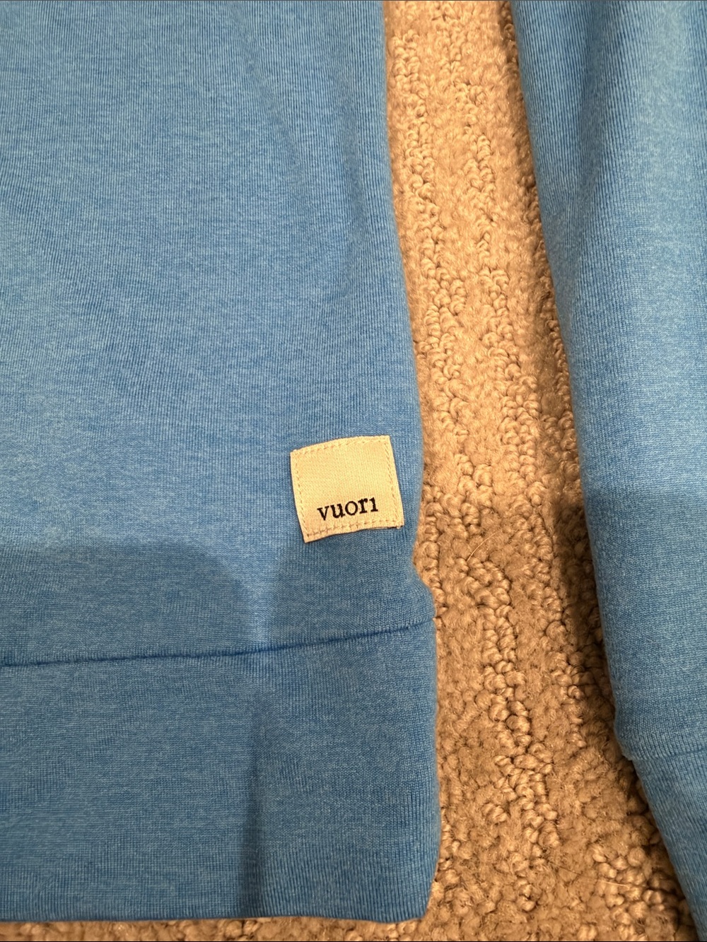Women’s Lightweight Blue Vuori Hooded Sweatshirt - Picture 4 of 7